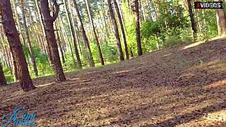 couple hunts outdoor spot for kinky public wet pussy cum panties