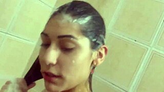 Amateur Teen Masturbates Shaved Pussy In Bathroom Before Double Penetration Adventure