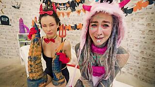 Anuskatzz Stacy Bloom Anal ATM Lesbian Pussy Lick Big Dildo Halloween