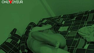 Hey, watch this busty Asian babe take white cock voyeur style