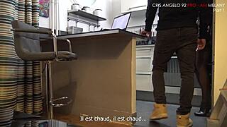 melany's hidden cam catches her fucking repairman cris angelo at work