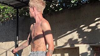 backstage big dick jerking leads deepthroat anal fuck