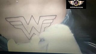 Tattooed Tgirl's Ass Inked Sensually