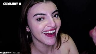 julia swallows the sticky load