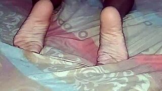 Teen bends over for old black friend's massive cock creampie pounding