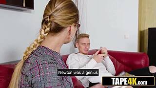 deep pussy fucking tutor glasses overwhelms with passion