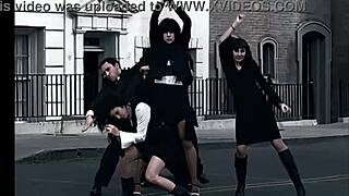 paralyzer finger eleven shemale masturbates wildly to music