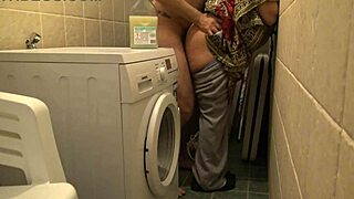 Cuckold Wife Pounds Basement Cock While Hubby Works!