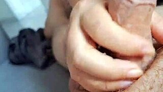 Girlfriend jerks off friend in uncensored Japanese handjob tease