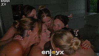 hey check out this wild lesbian orgy seven curvy sluts huge dildos face sitting everywhere