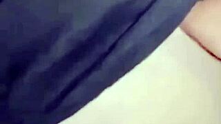 amoosinas cums on brunette's fat ass in airport toilet