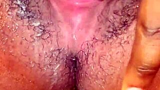 ebony teen babe finger that dripping tight pussy outdoors now