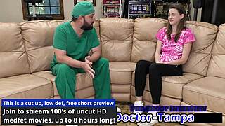 Dr Tampa examines lilly jade in university physical backstage