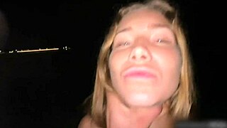 passionate pov fuck with cute blonde slut on barcelona beach