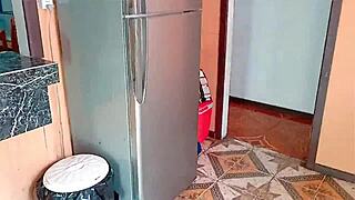 stepdad ravages horny stepdaughter's wet pussy in kitchen frenzy