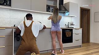 ready to watch this slut pounded by black plumber's huge cock?
