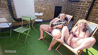Juliet Redhead Sexyspice36 Roof Lesbian Masturbation Session