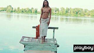 slender ukrainian beauty sveta poses naked outdoors in kenya playboy style