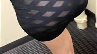 Slutty Latina Whore Deepthroats In See Through Dress At Hotel Public Handjob