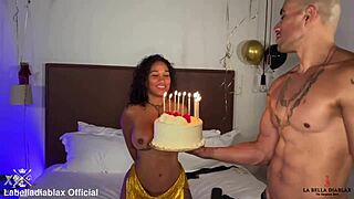 labelladiablax throats bbc from king noire while hubby films her squirt