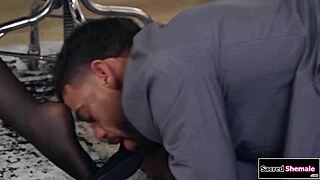 guy secretly craves licking angelina please's shemale feet