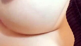 excited pregnant babe teases her huge nipples
