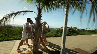 libertine bus canaris 5 blonde vittoria fucked hard on beach road orgy