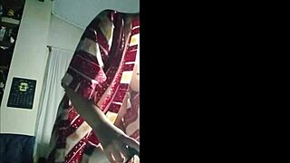 Overcome by raging horniness she strips clothes off desperately revealing curves