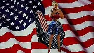 I'm sticking dildo deep and licking American mature pussy for wild Fourth of July orgasms