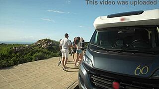 libertine bus canaris 5 blonde vittoria fucked hard on beach road orgy