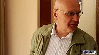 Teen slut deepthroats and rides old man cock hard