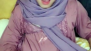 indonesian hijab crossdresser masturbates solo passionately