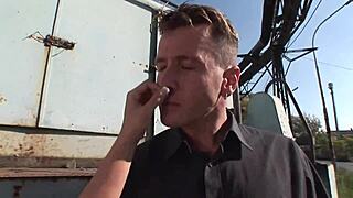 simone peach flashes big cock in public budapest streets