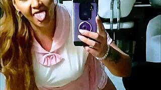 Naughty Sailor Shemale TS Katie Klark's BBW Cosplay Tease