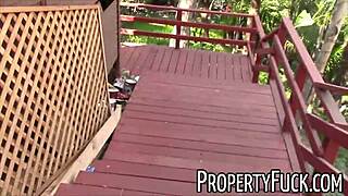 young black agent tricked into hardcore outdoor fuck