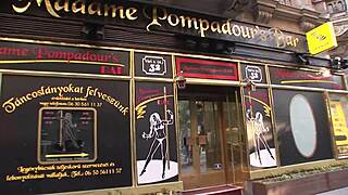simone peach flashes big cock in public budapest streets