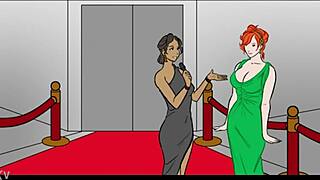 giantess expands massive breasts in animated comic compilation