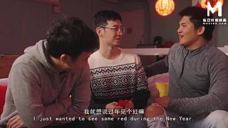Chinese Orgy Features Bent Over Doggystyle And Group Muff Diving Licking