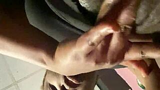 Skinny ebony hooker fingers hairy wet pussy moaning on bed