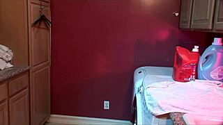 Devon Lee bound gagged craving laundry pussy pound