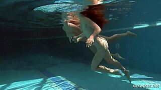 serbian and russian lesbos get wet underwater