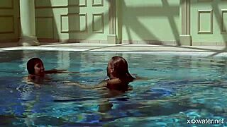 serbian and russian lesbos get wet underwater