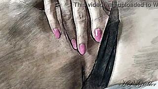 I crave that erotic rush rubbing my shaved pussy in vibrant stop motion colors