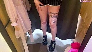 Beautiful stepmom, try on clothes store dressing room fuck?