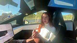 poppin best friends gf virginity creamy car ride rosie rider