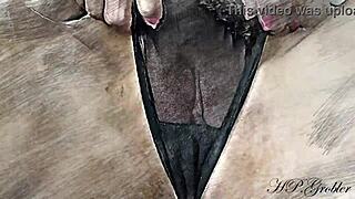 I crave that erotic rush rubbing my shaved pussy in vibrant stop motion colors