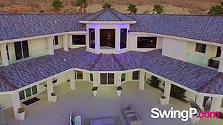 fit swinger couple kisses sensually eyeing group sex fun