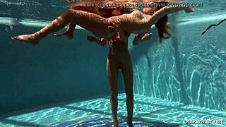 serbian and russian lesbos get wet underwater