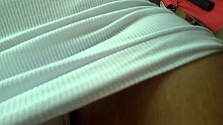 hijastra spots pervert neighbor watching her wet pussy play and ends up masturbating on his bed