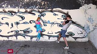 Kira Roller's tattooed redhead vibe rocks colorful outfit fuck